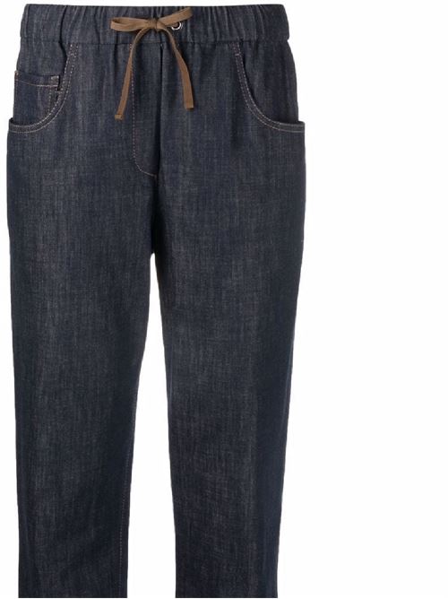 Man denim blue cotton Brunello Cucinelli | M0F28P5714C900